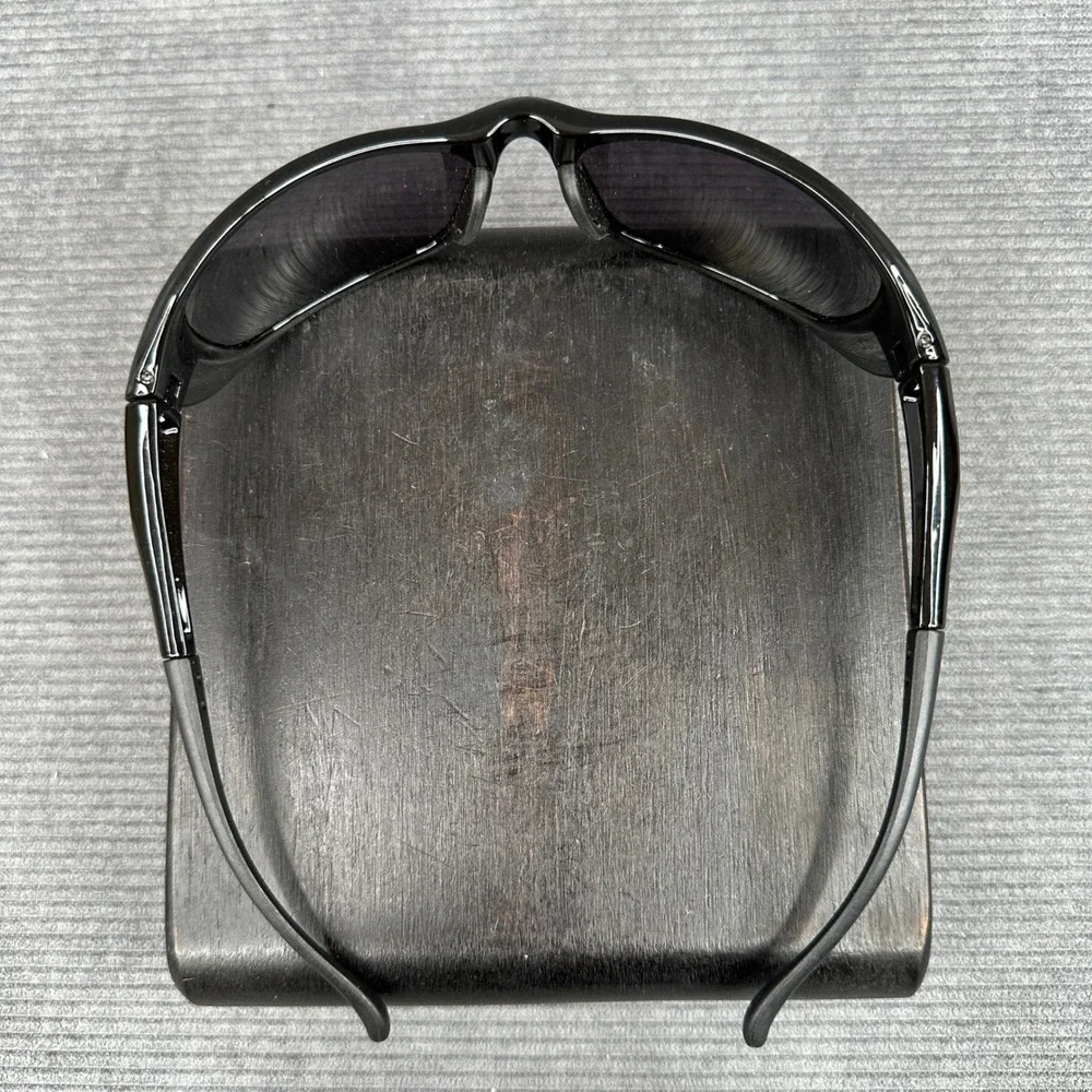 Bolle Y2K Sunglasses Black Wrap Around Sport Frame Dark Tint Lenses 0313 Vtg